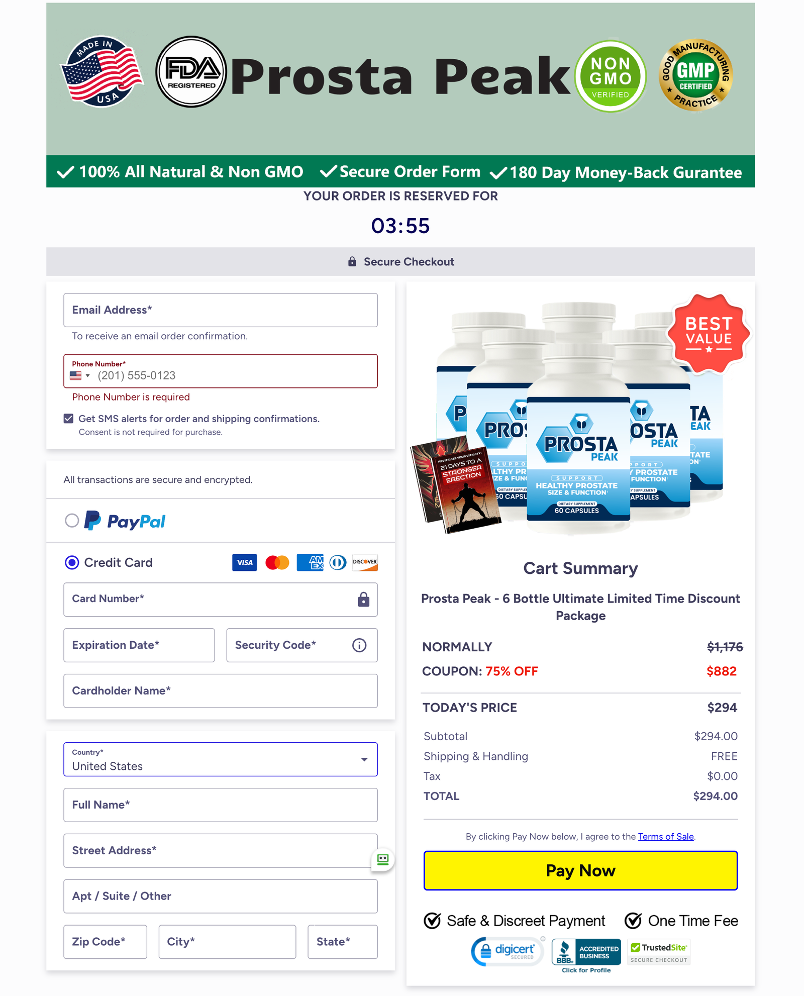 Prosta Peak - Order Page